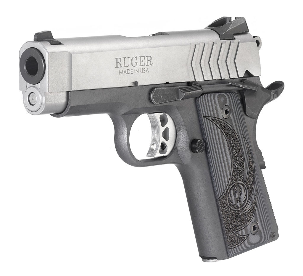 Ruger Sr1911 Lightweight Officer Style 9mm Luger 36 Barrel Deluxe Checkered G10 Grip Semi