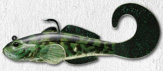 LiveTarget Goby Curly Tail Pre-Rigged Soft Bait 3pk - Image 2