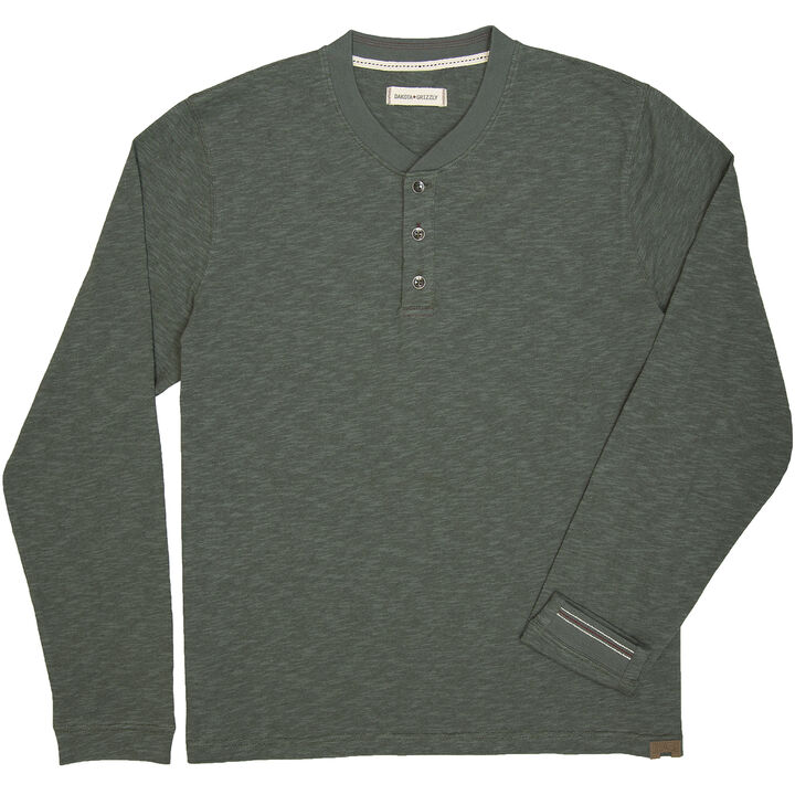 Dakota Grizzly Men's Blake Heather Henley Long Sleeve Shirt #D1215 ...