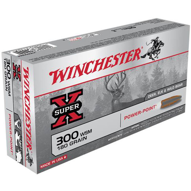 Winchester Super-X .300 WSM 180gr. Power-Point 20rd Box #X300WSM ...