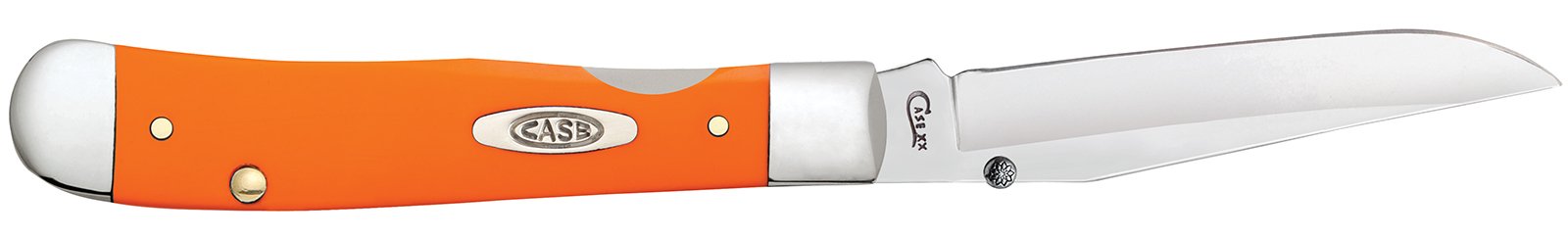 Case Kickstart Smooth Orange Synthetic Trapperlock Folding Pocket Knife  #80511 - Dunns Sporting Goods