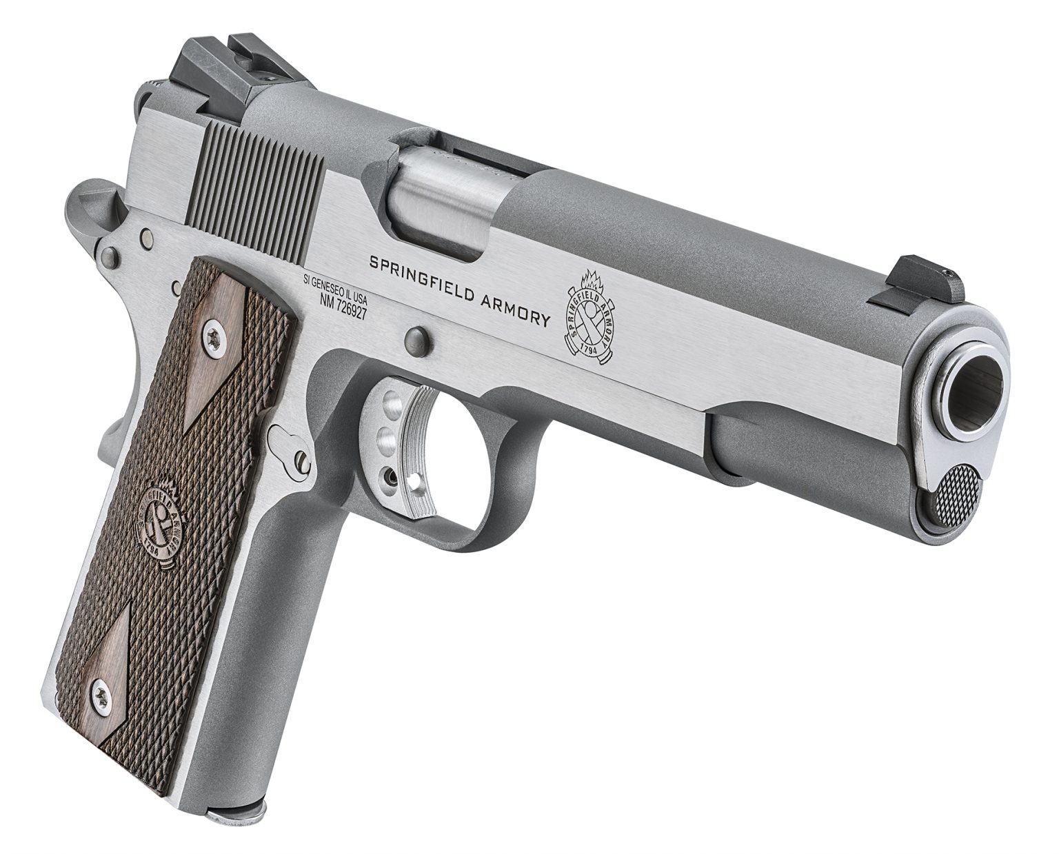 Springfield Armory 1911 Garrison 45acp 5 Barrel Wthinline Wood Grips Stainless Steel Semi 4544